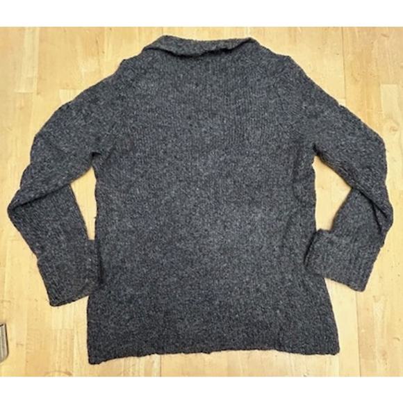 Express Wool Mohair Blend Gray Cardigan Sweater Shawl Collar Long Sleeve Size L - Picture 2 of 11